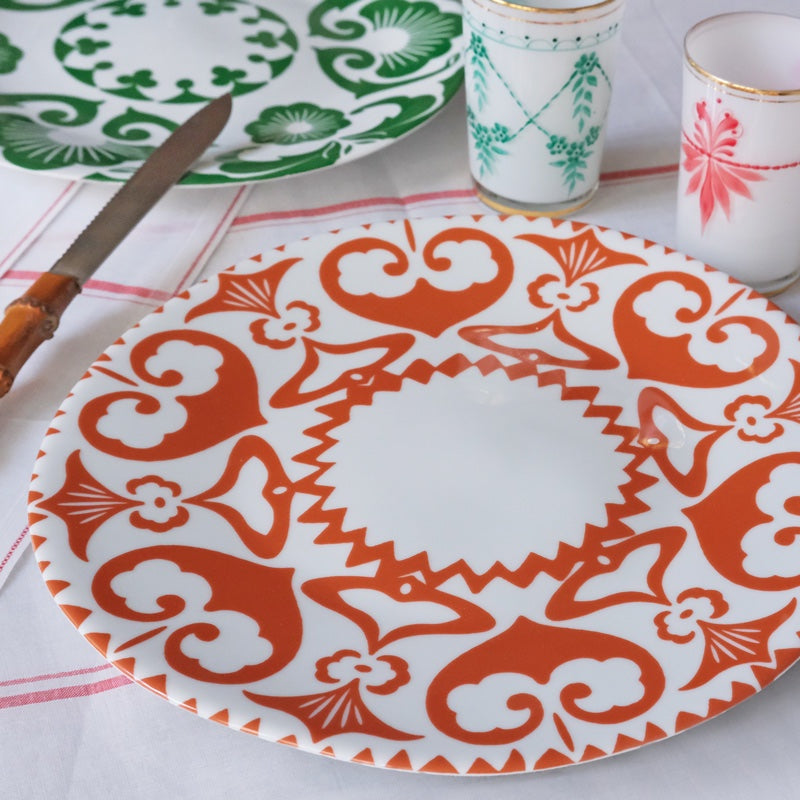 Ishan Orange Large Plate
