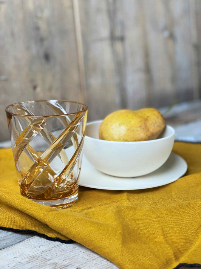 Resin Tumbler - Mustard Swirl