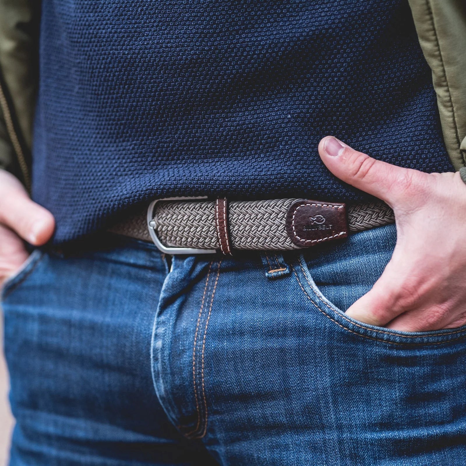 Braided Belt - Taupe Beige