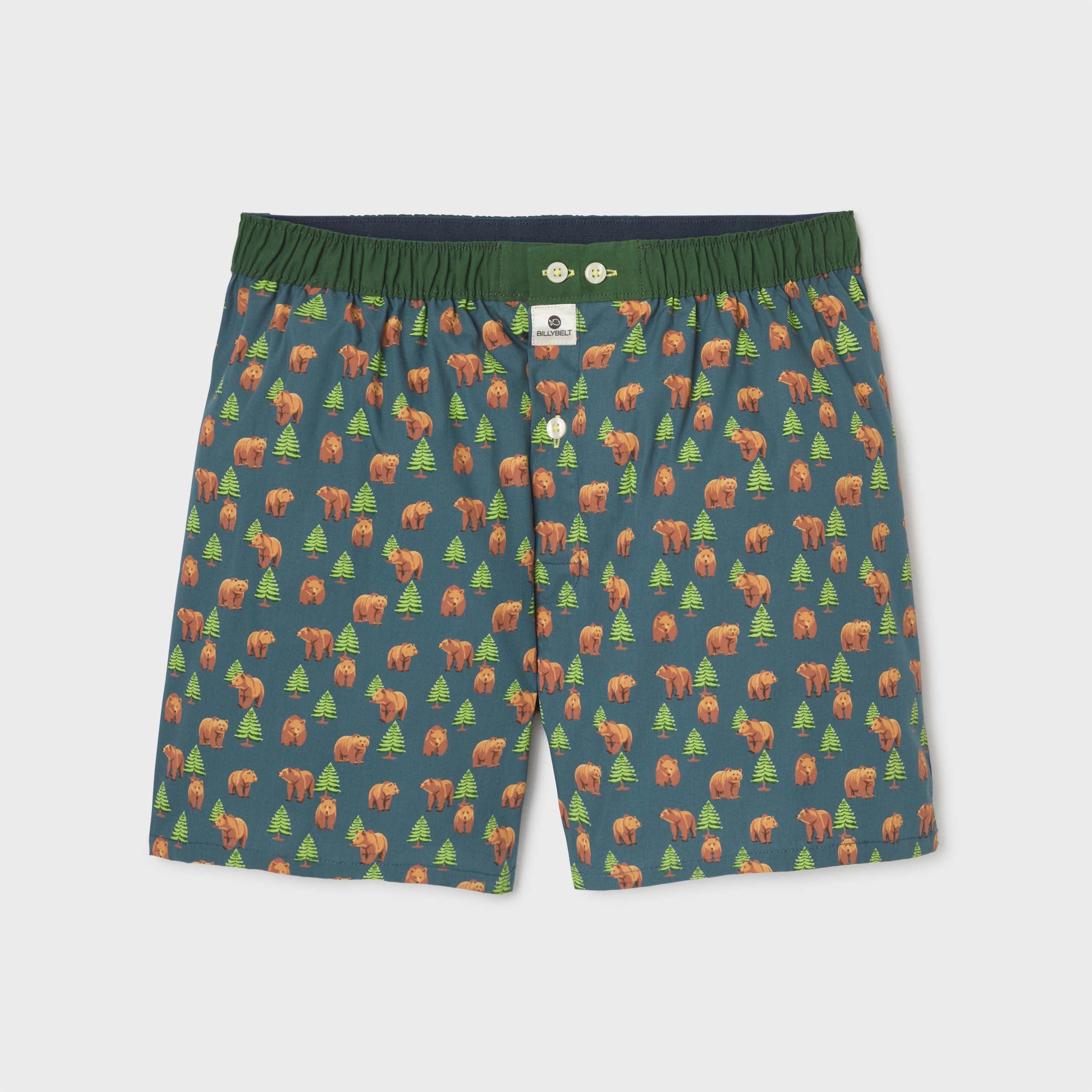 Cotton Boxer Shorts Brown Bear