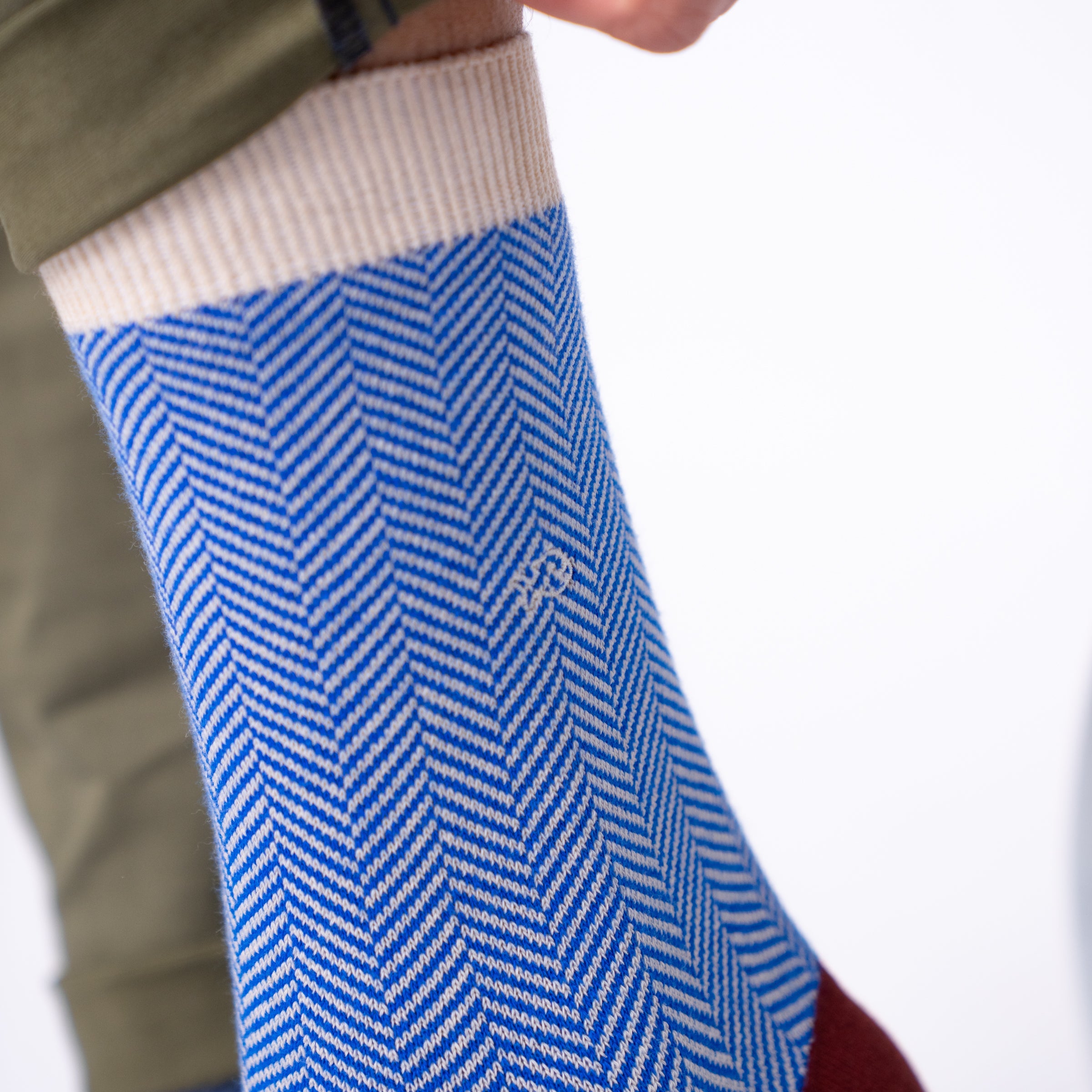 Herringbone Socks - Bluebird