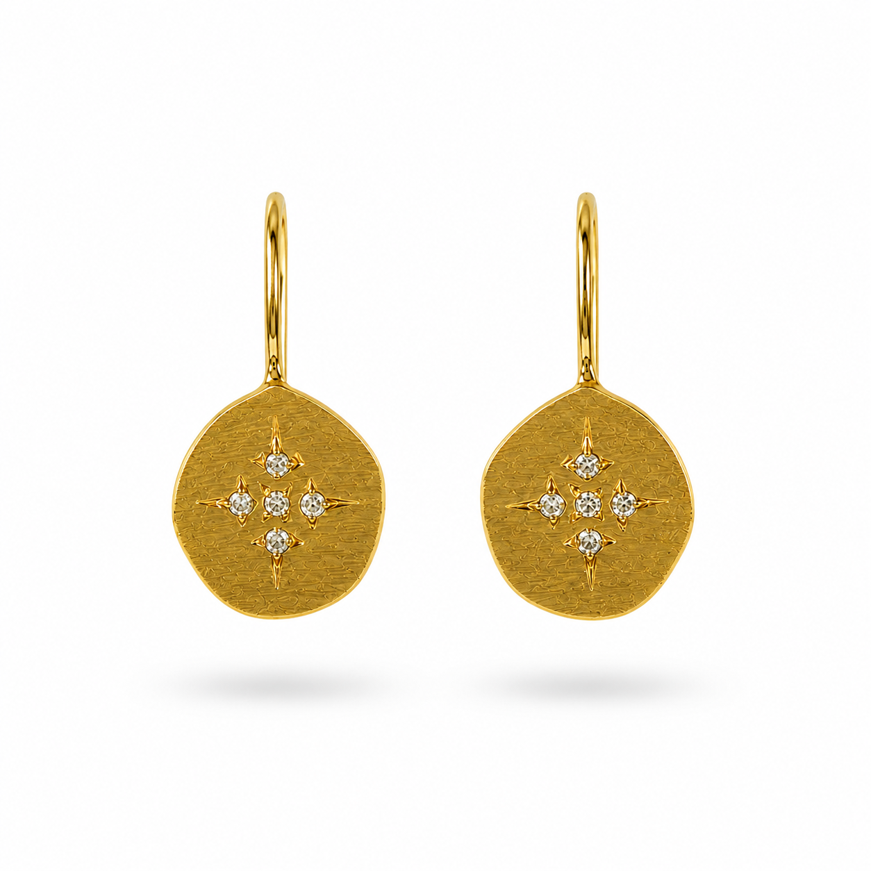 Cross Small Medallion Earrings