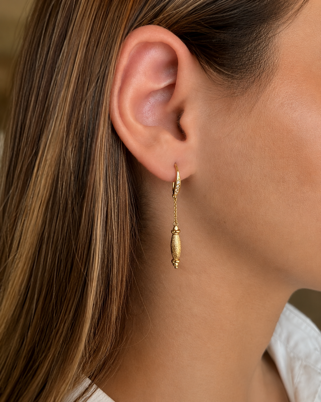 Tory Earrings Long Gold