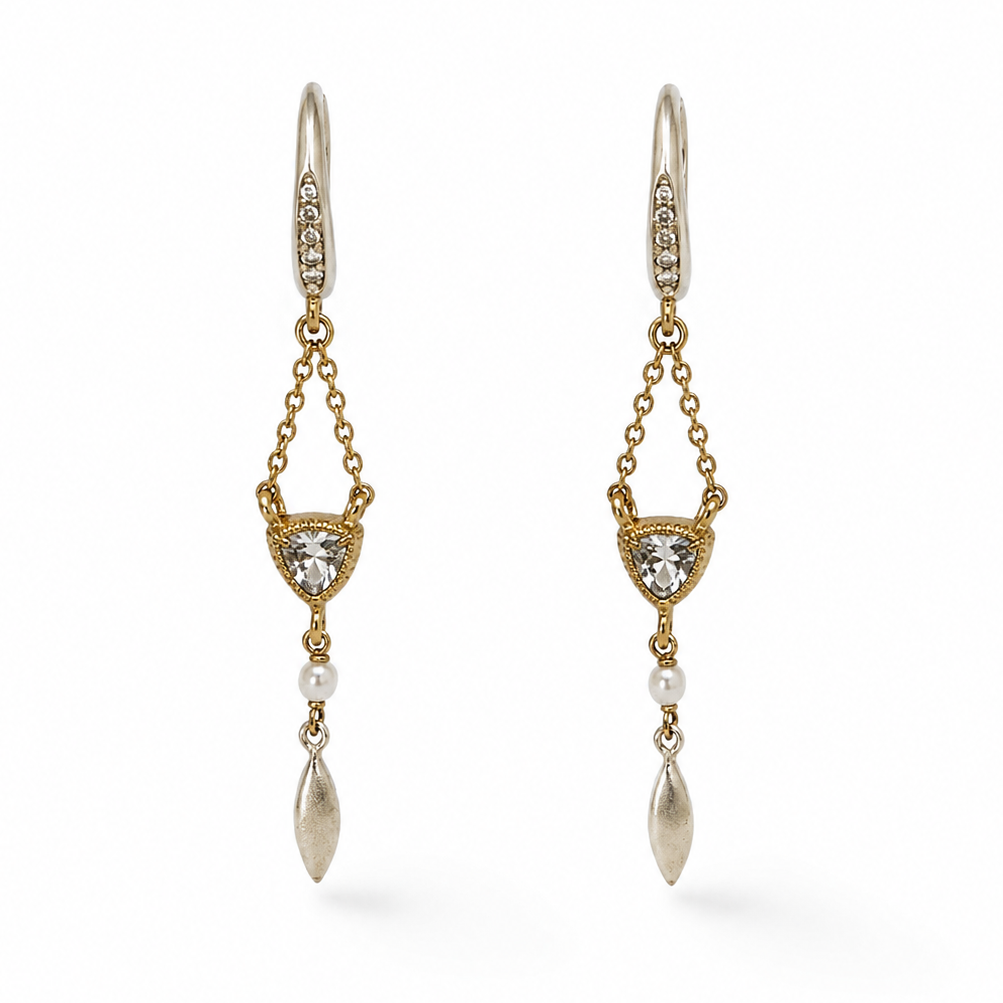 Heritage Bo Lounge Pearl Earrings Gold & Silver
