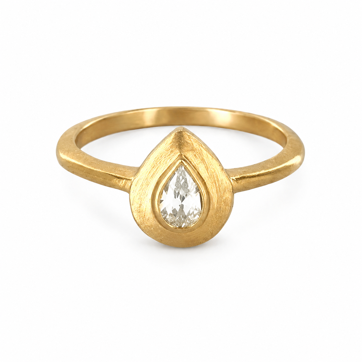 Teardrop Ring with Zirconium Crystal