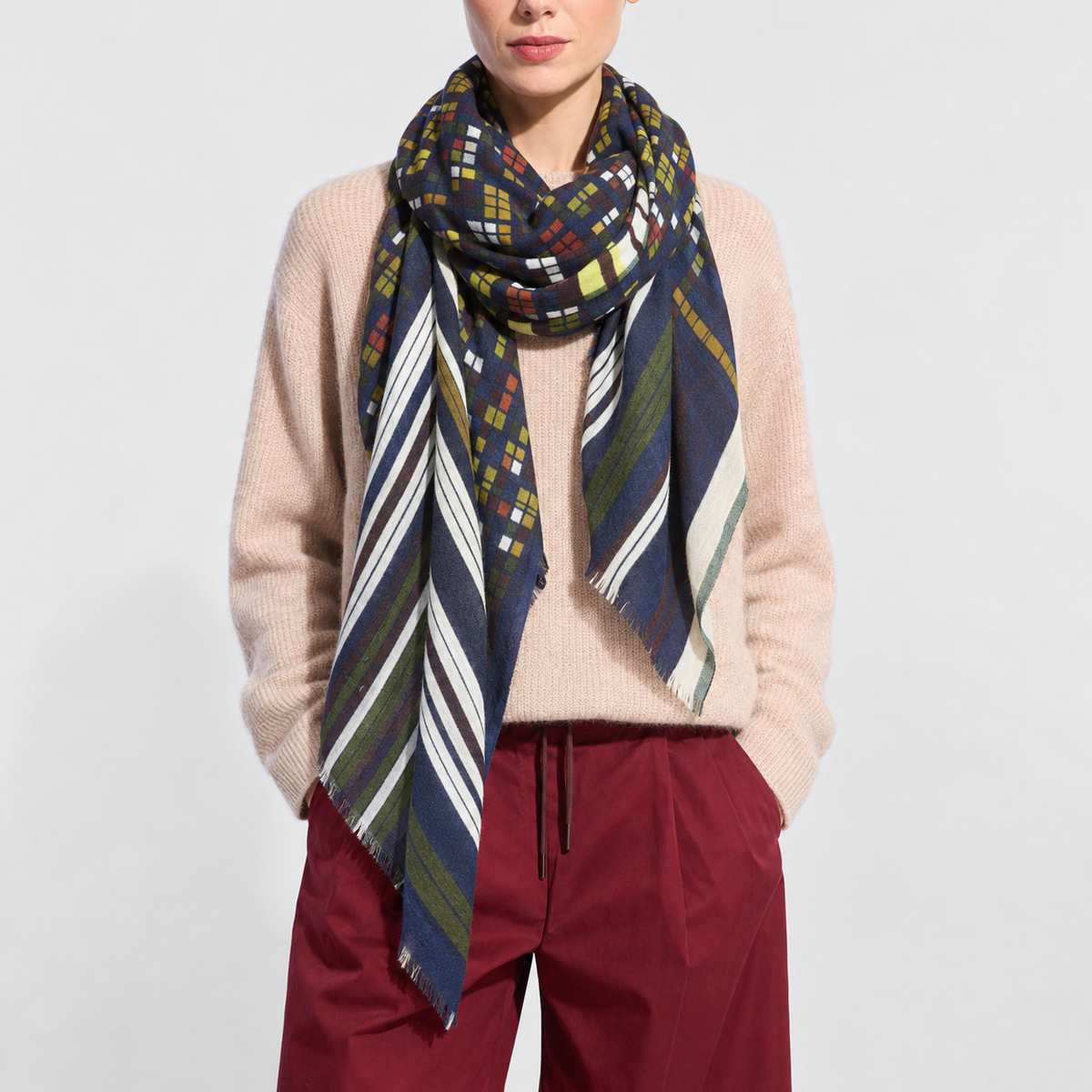 Sequence Navy Scarf