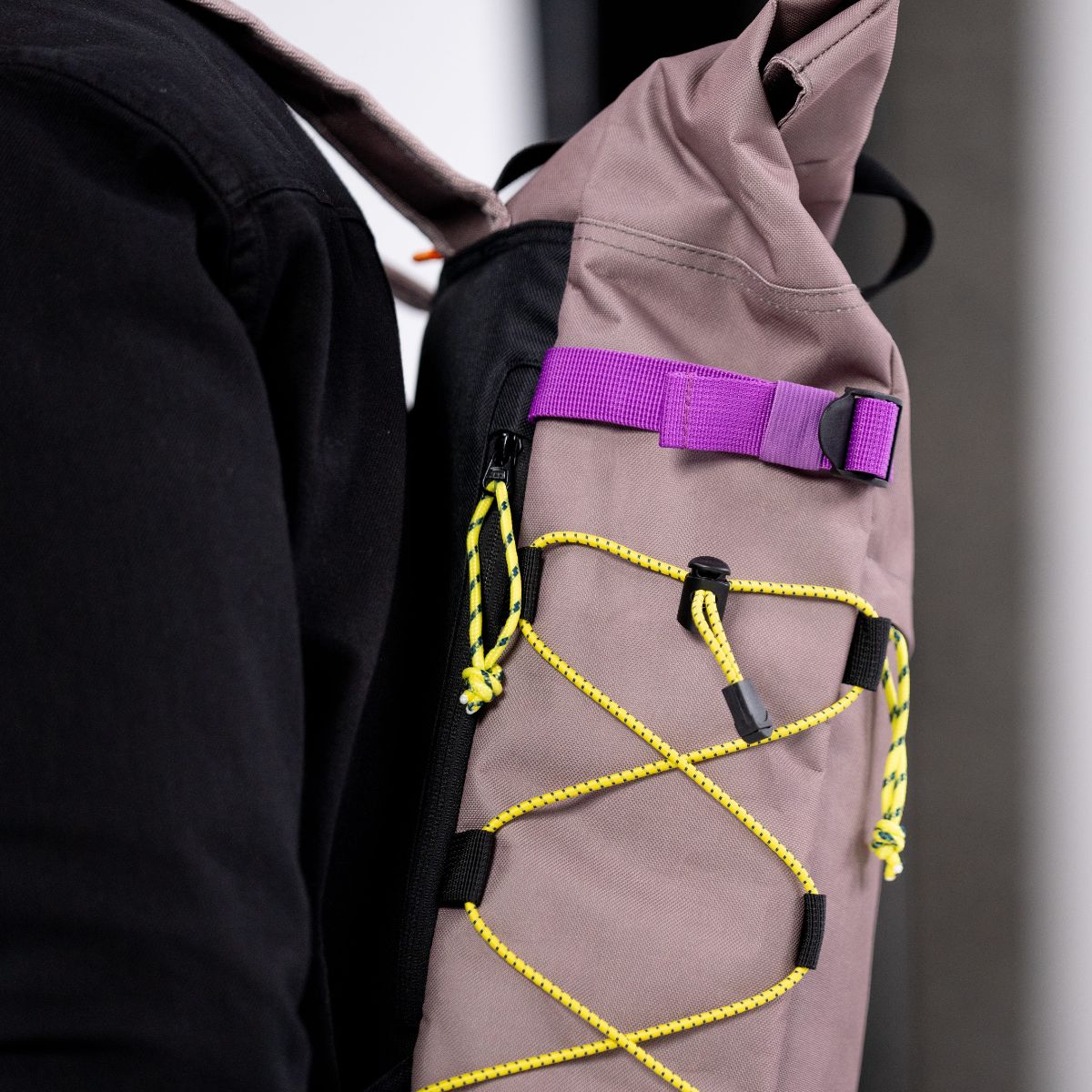 Roll Top Backpack Taupe