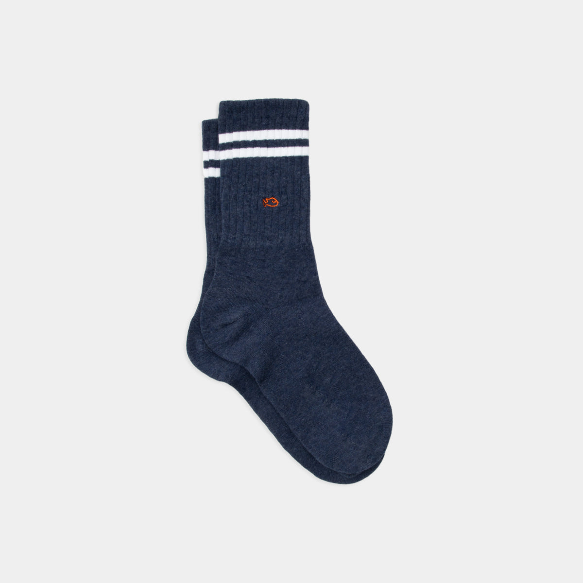 Retro Socks- Blue White Stripe