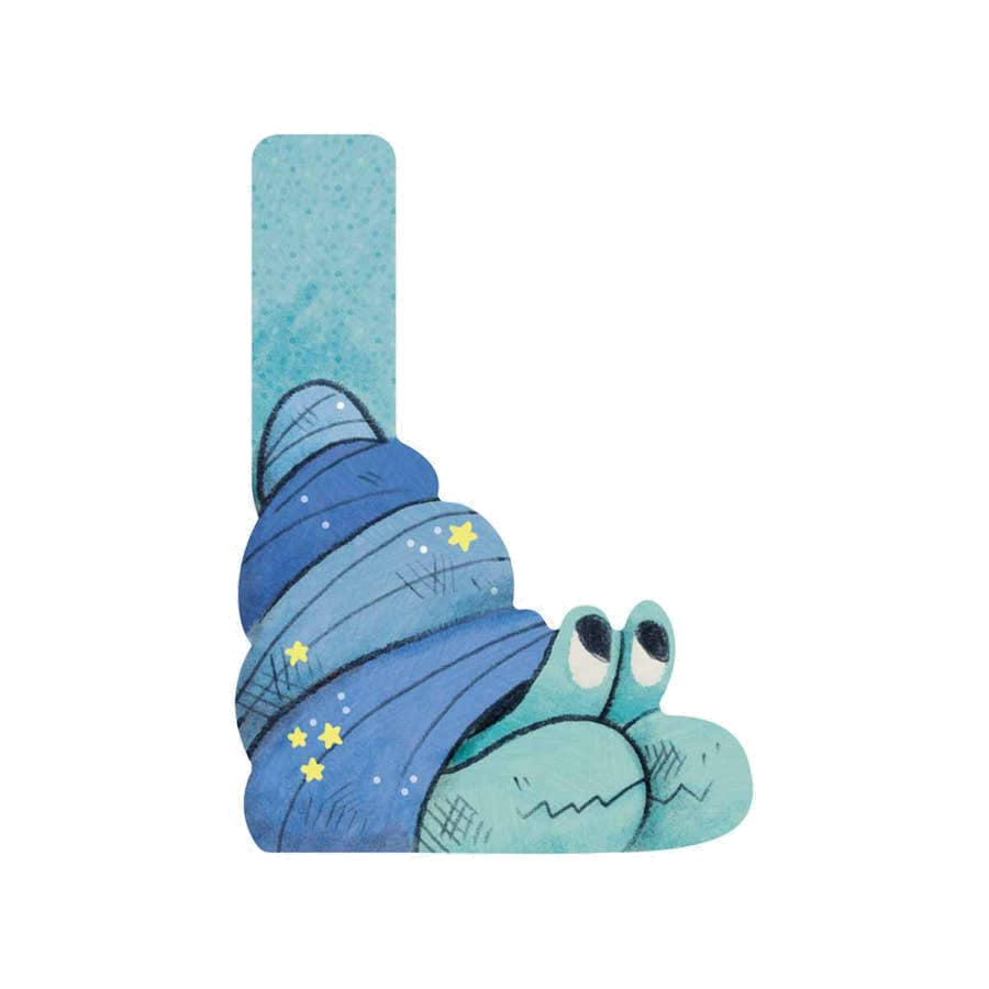 Wooden Letter L Blue