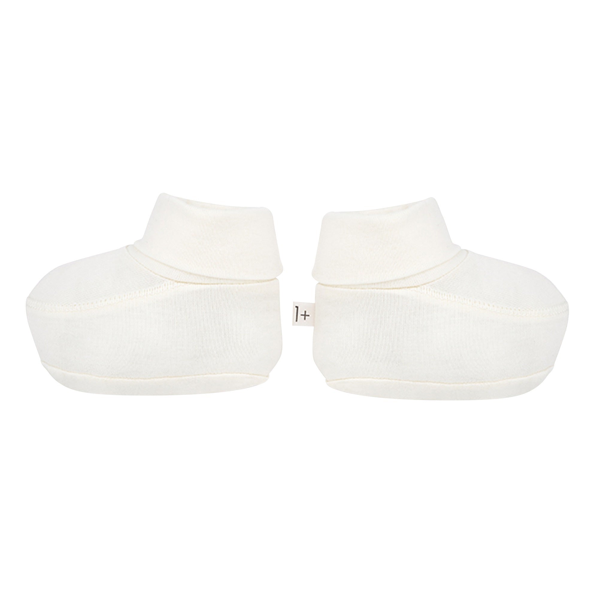 White baby booties organic cotton