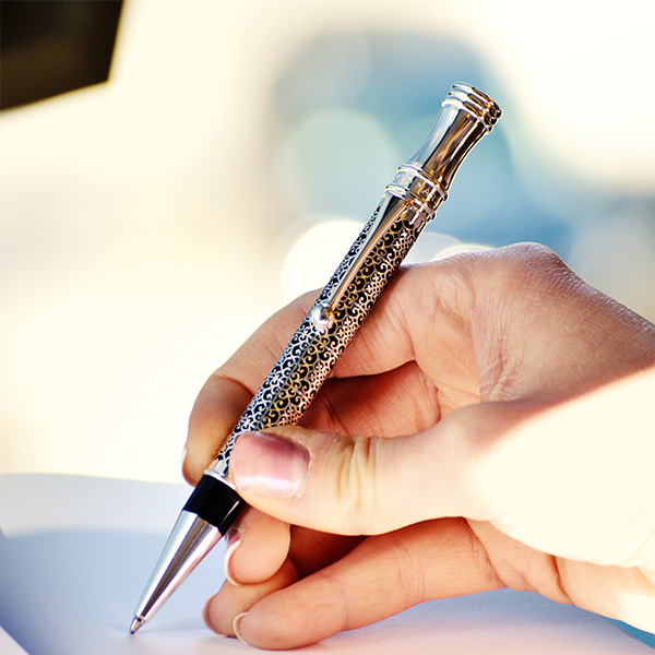 Filigree Ballpoint Pen - Fitta Silver