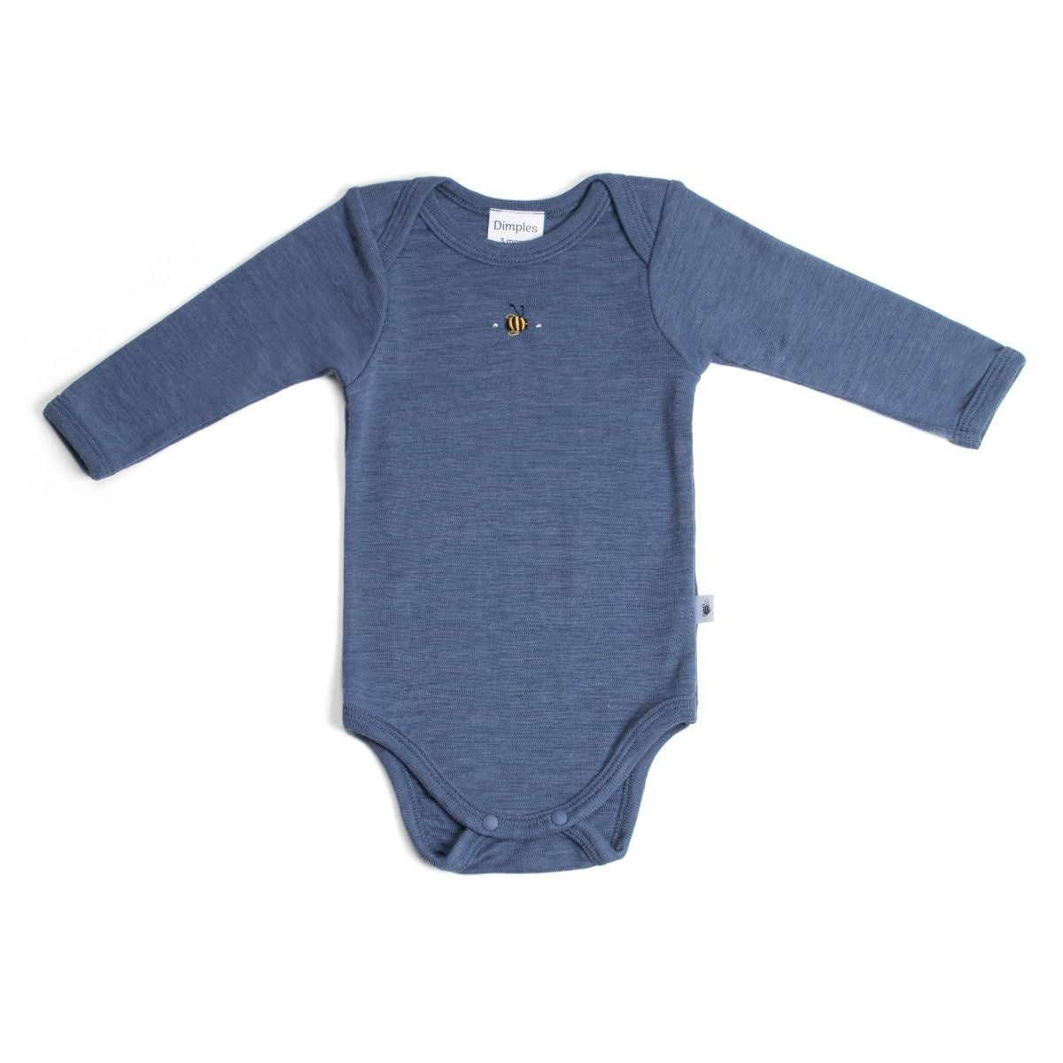 Merino Bodysuit Denim Bee