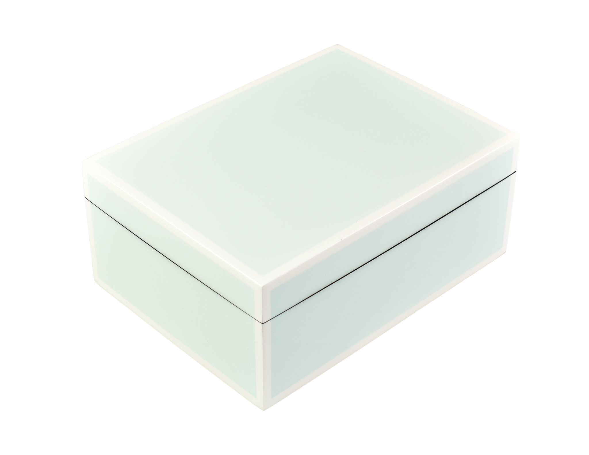 Duck Egg with White Trim Lacquer Boxes