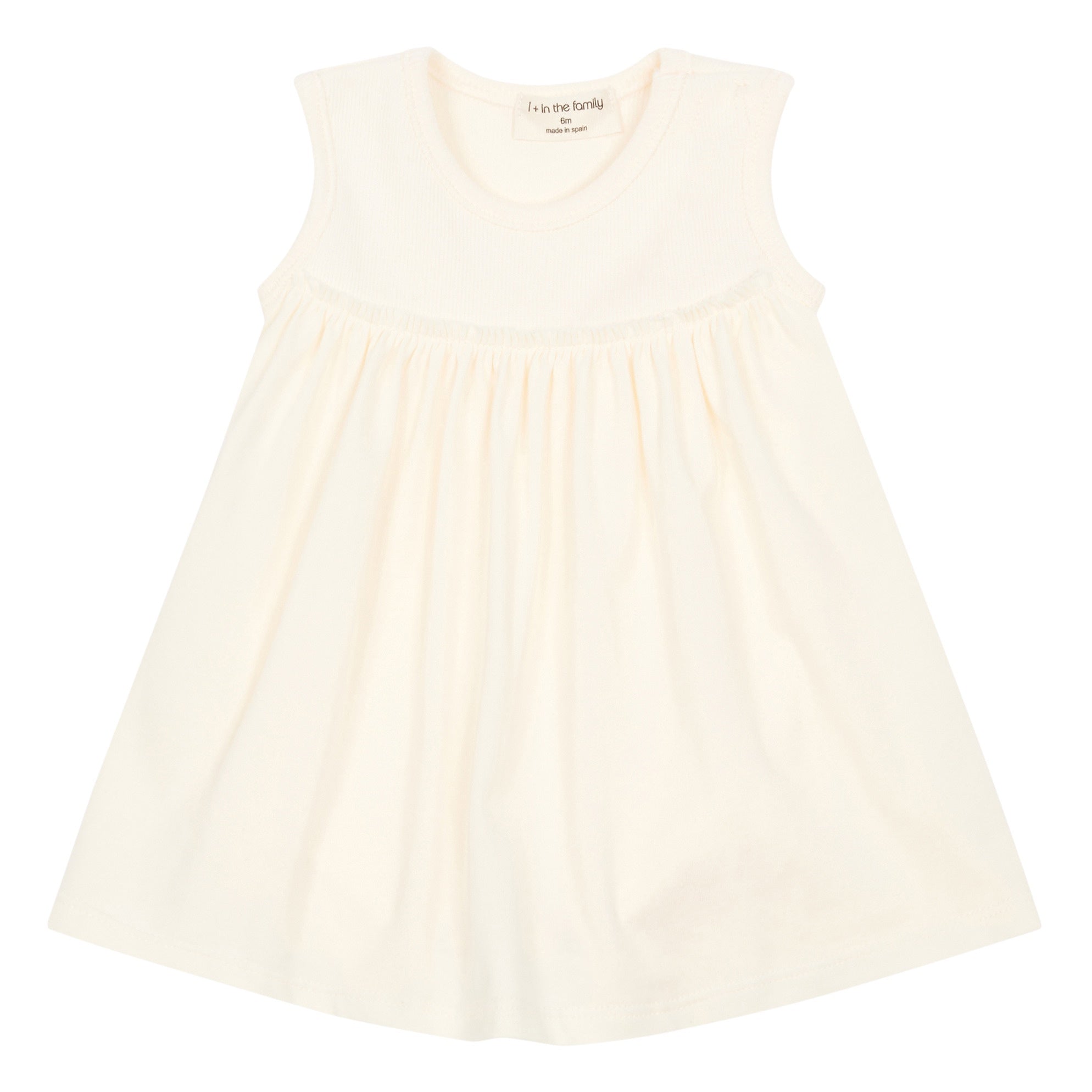 White long organic cotton baby dress