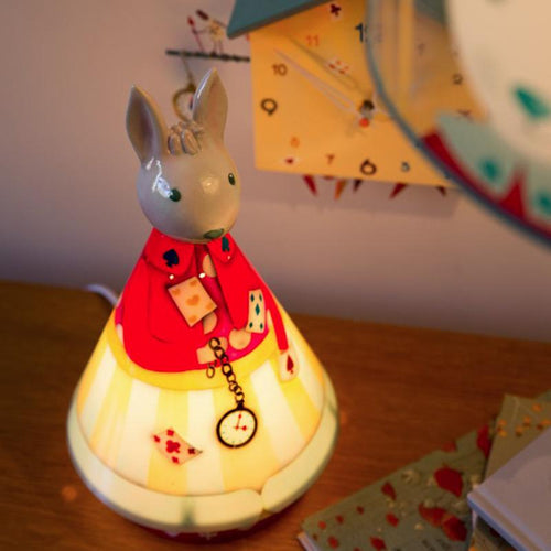 Childrens bedroom nightlight grey rabbit designer childrens toys
