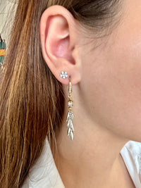 Charlize Boucle Gold & Silver Earring Short
