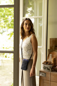 Luce Puffy Phone Pouch - Night Blue