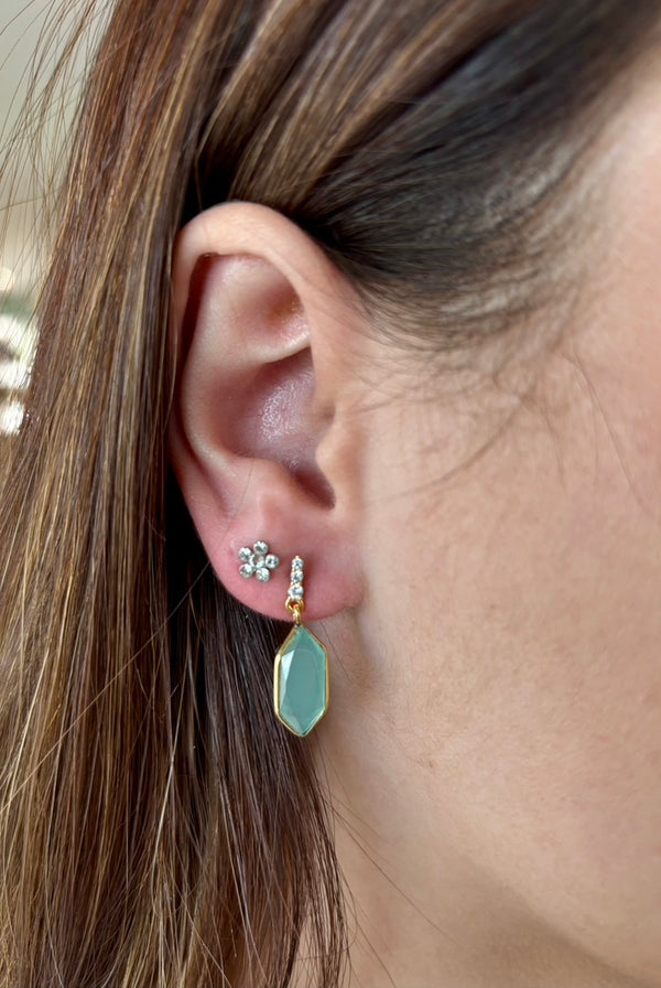 Hexa Chalcedony Earrings