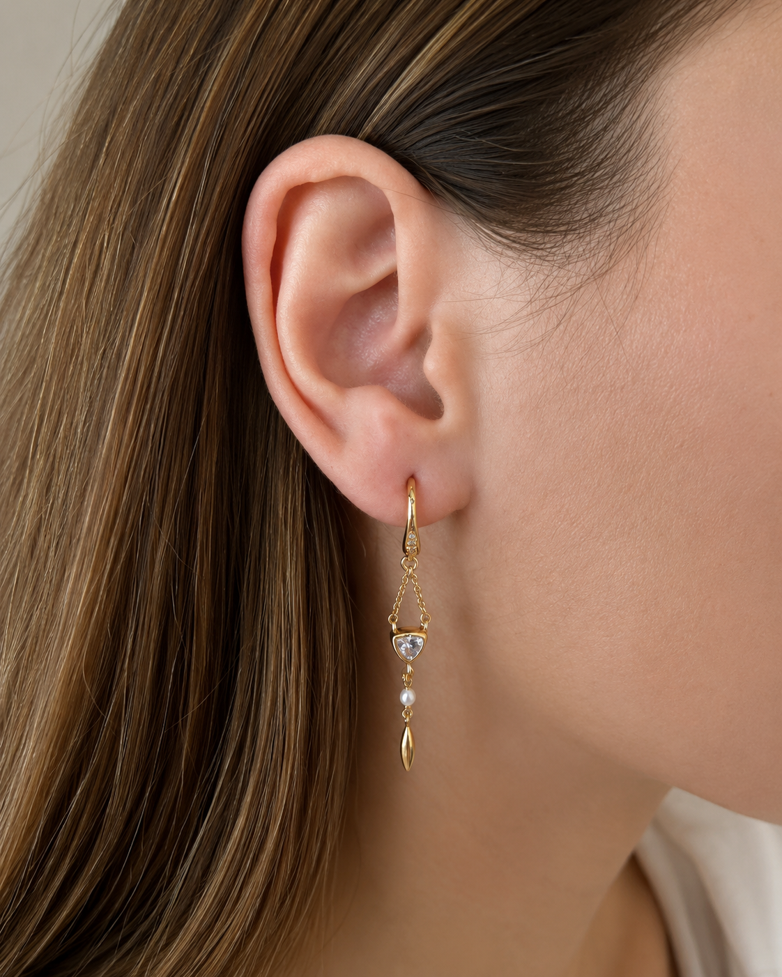 Heritage Bo Lounge Pearl Earrings Gold