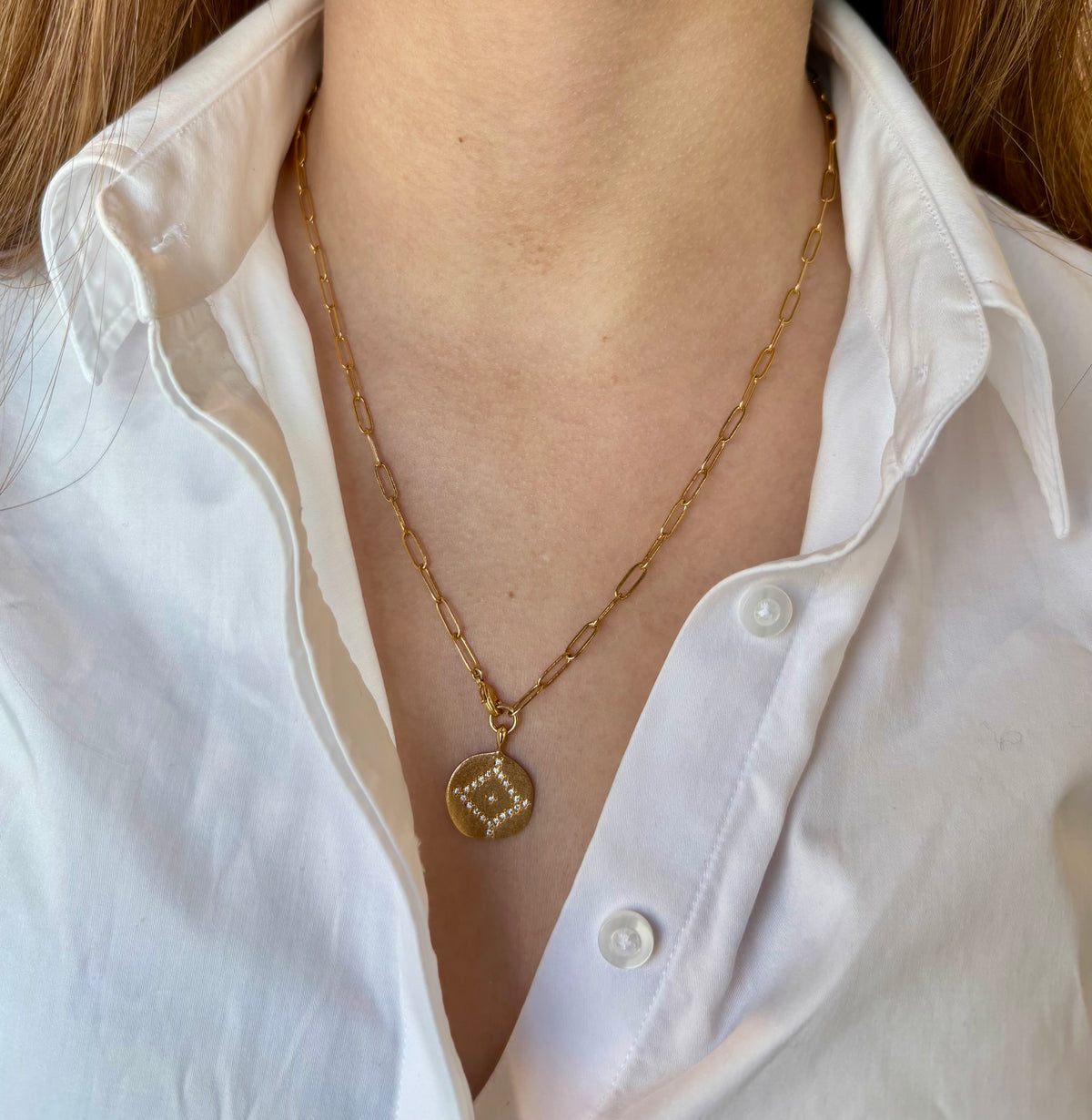 Falcon Multiposition Ajna Medallion Necklace