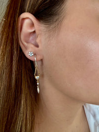 Heritage Bo Lounge Pearl Earrings Gold & Silver