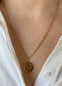 Falcon Multiposition Moonlight Short Medallion Necklace/Bracelet