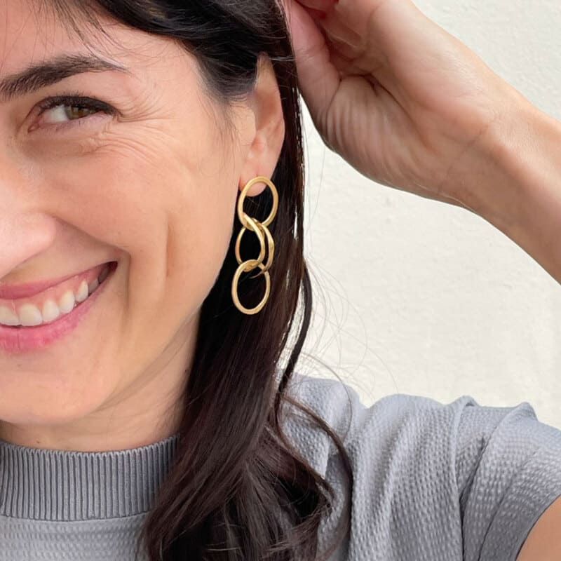 Day into Night Earrings Gold