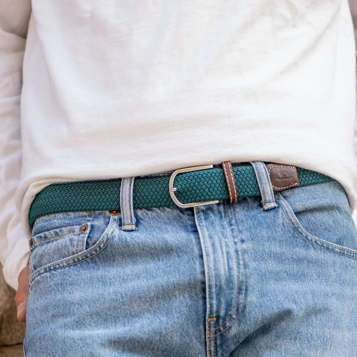 Braided Belt - Caribbean Blue