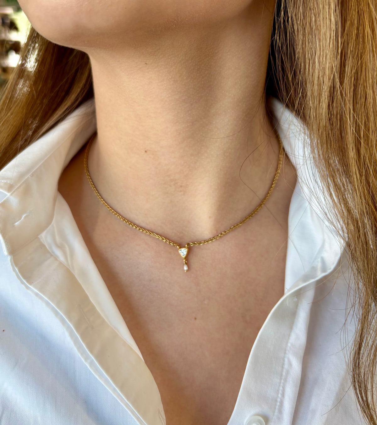 Lizzy Collier Perle Blanche