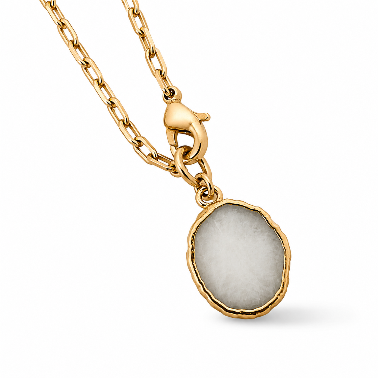 Baby Kurt Necklace/ Wrap Bracelet White Agate