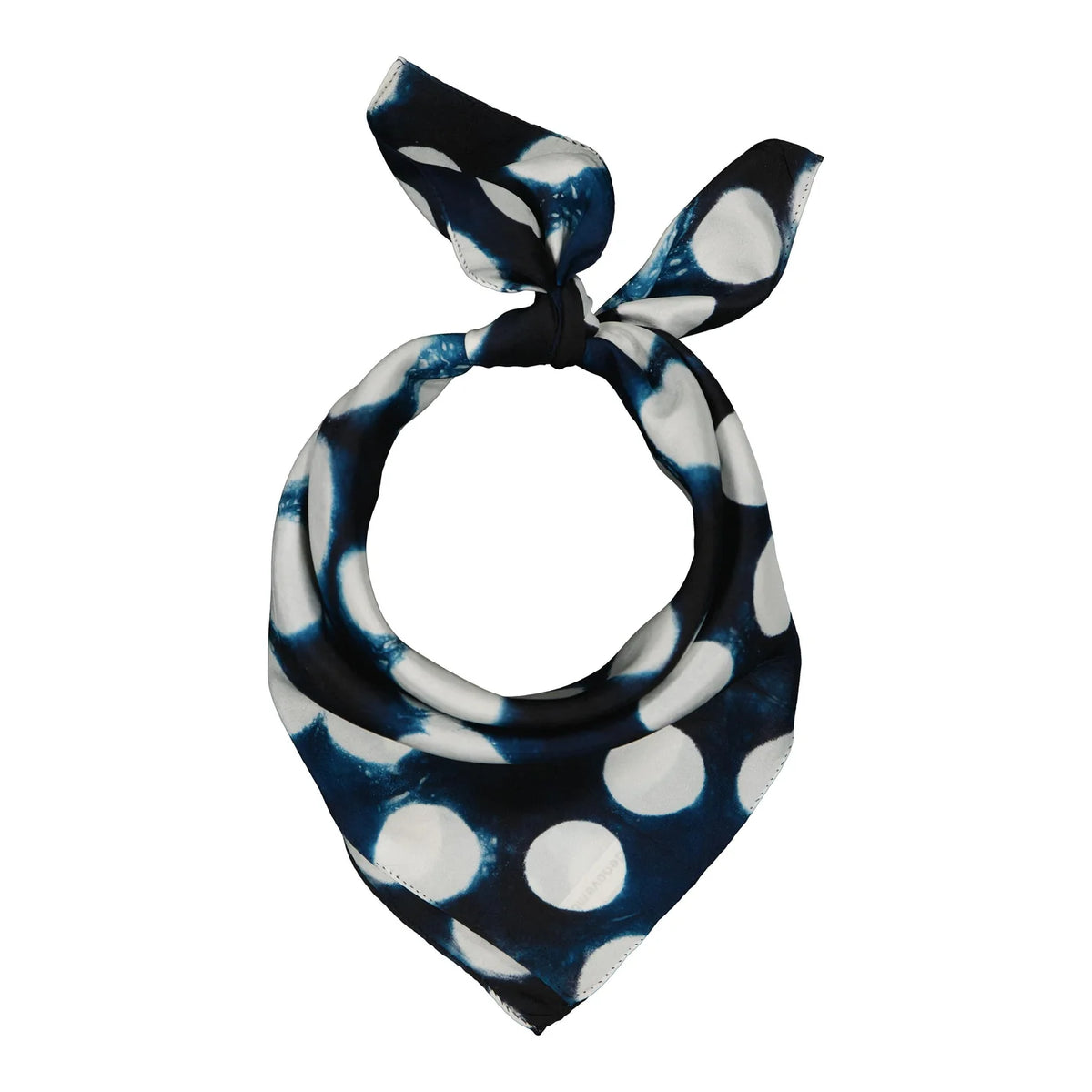 HAWAI Silk Bandana Cumulus Blue Black