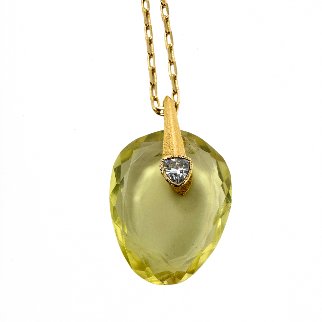 Axel Multi Position Lemon Quartz Necklace