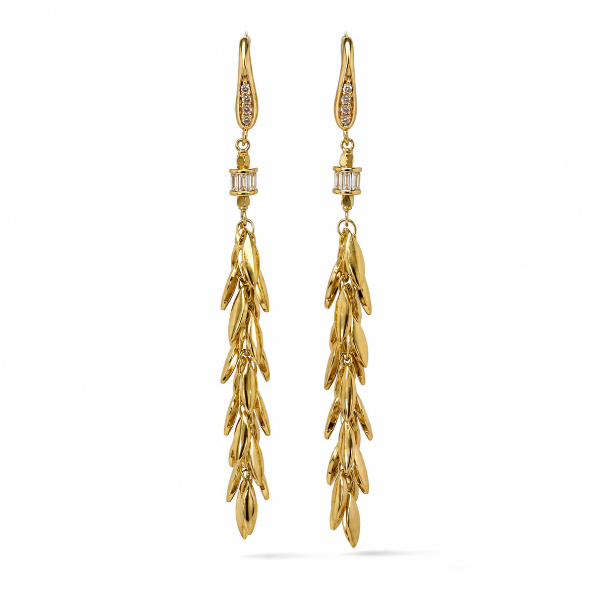 Charlize Earrings Long Gold