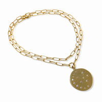 Falcon Multiposition Moonlight Short Medallion Necklace/Bracelet