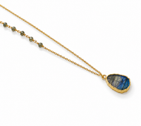 Gemma Pyrite & Labradorite Necklace