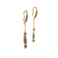 Tory Earrings Long Gold & Silver