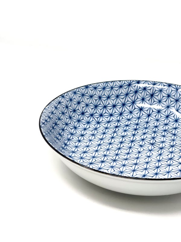 Blue Pattern Wide Bowl Assorted