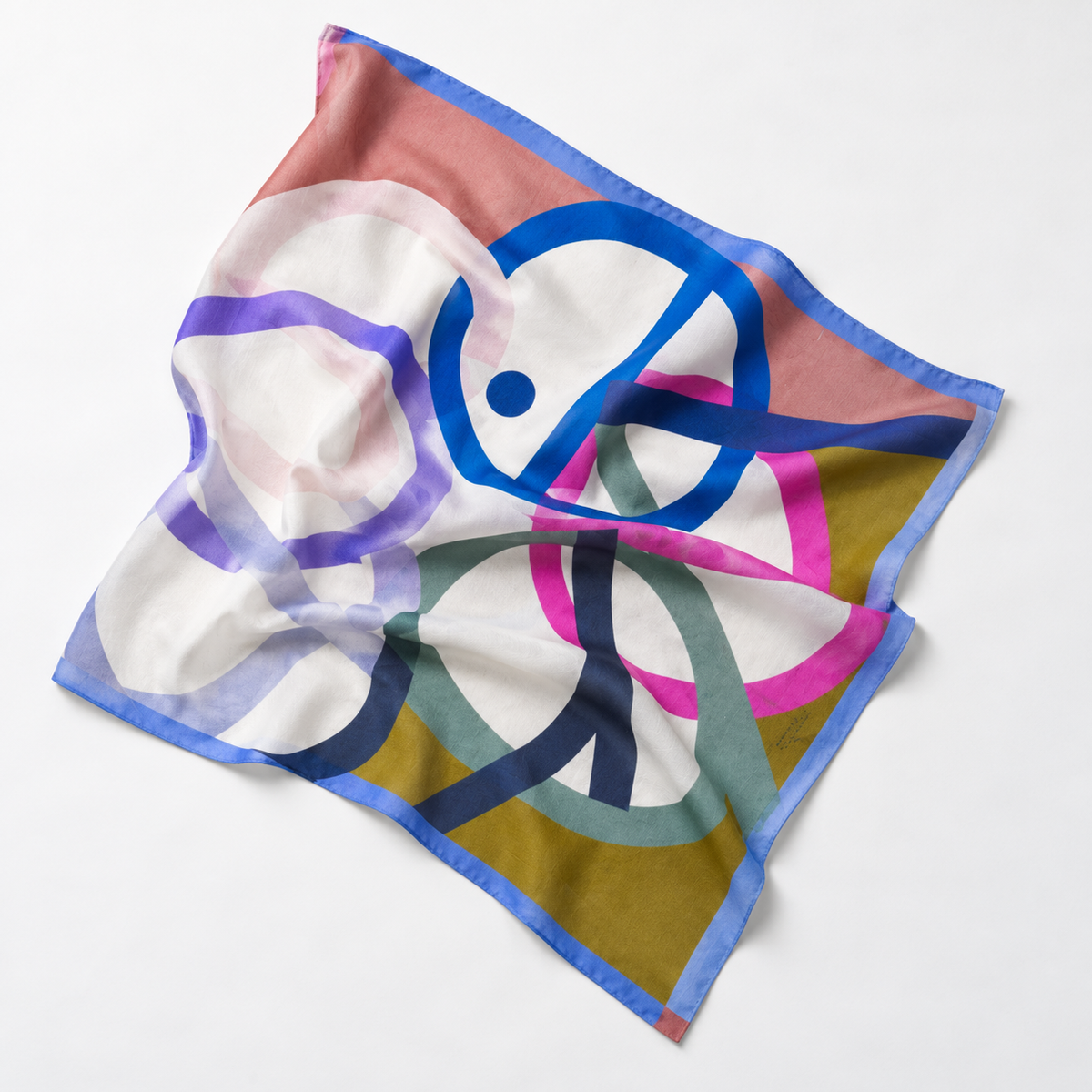 Khaki Icone Silk Square