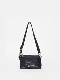 Mini Linen Shoulder Bag - Deep Navy