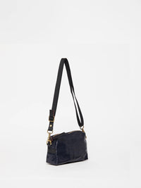 Mini Linen Shoulder Bag - Deep Navy