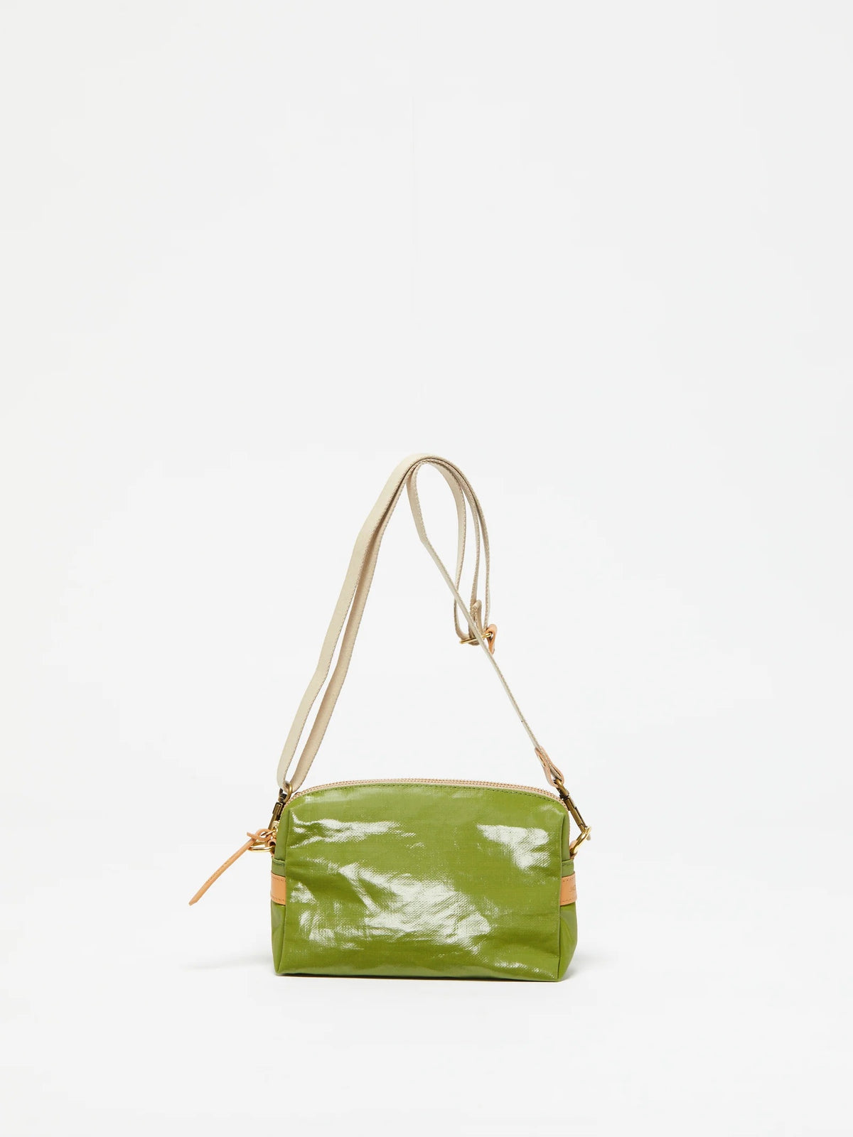 Mini Linen Shoulder Bag - Green