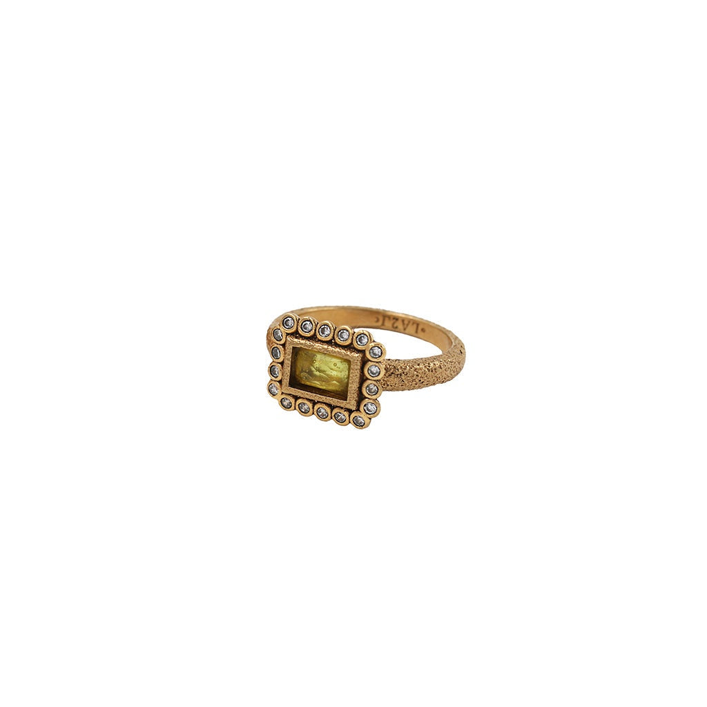 Sacha Rhinestone Ring - Citrine