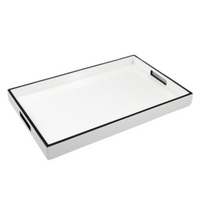 White & Black Lacquer Trays