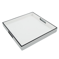 White & Black Lacquer Trays