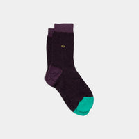 Cotton Socks- Striped Purple and Black