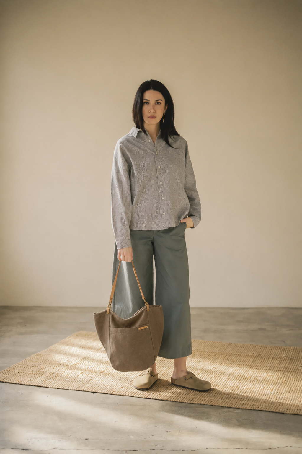 Large Shopper - Taupe