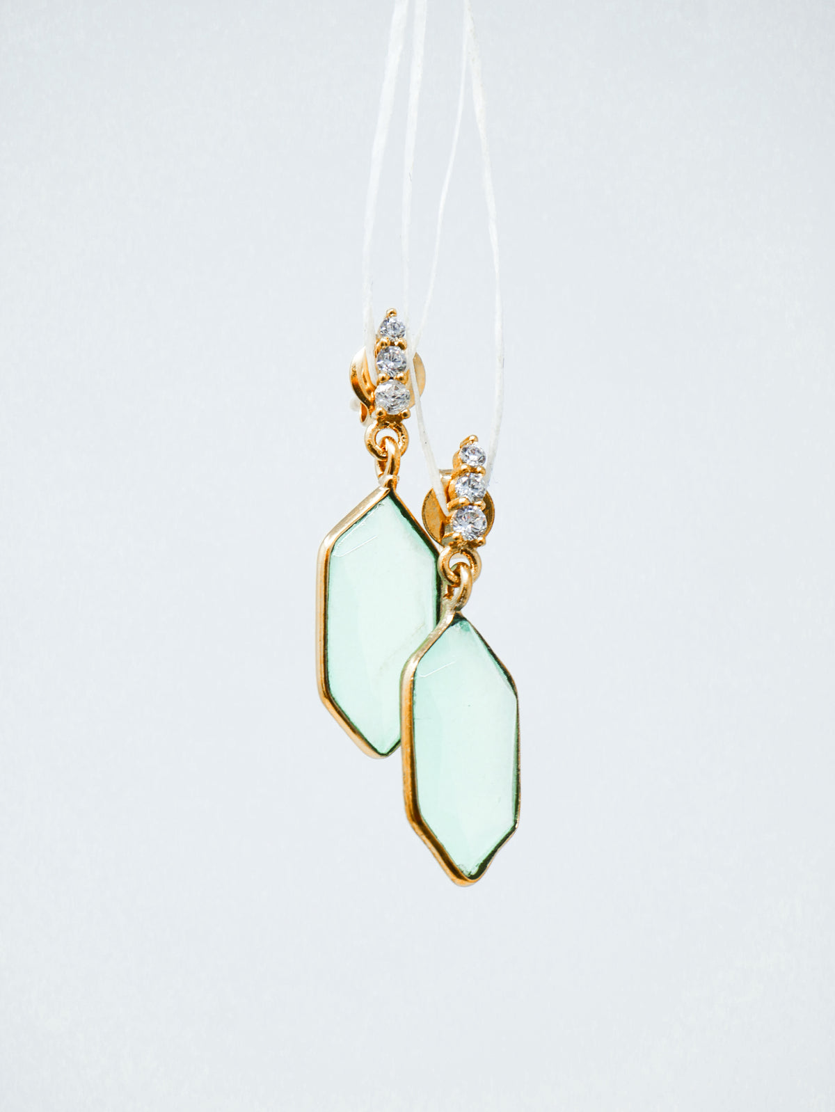 Hexa Chalcedony Earrings