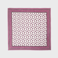Organic Cotton Scarf -Purple / Beige