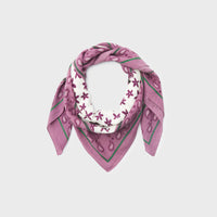 Organic Cotton Scarf -Purple / Beige