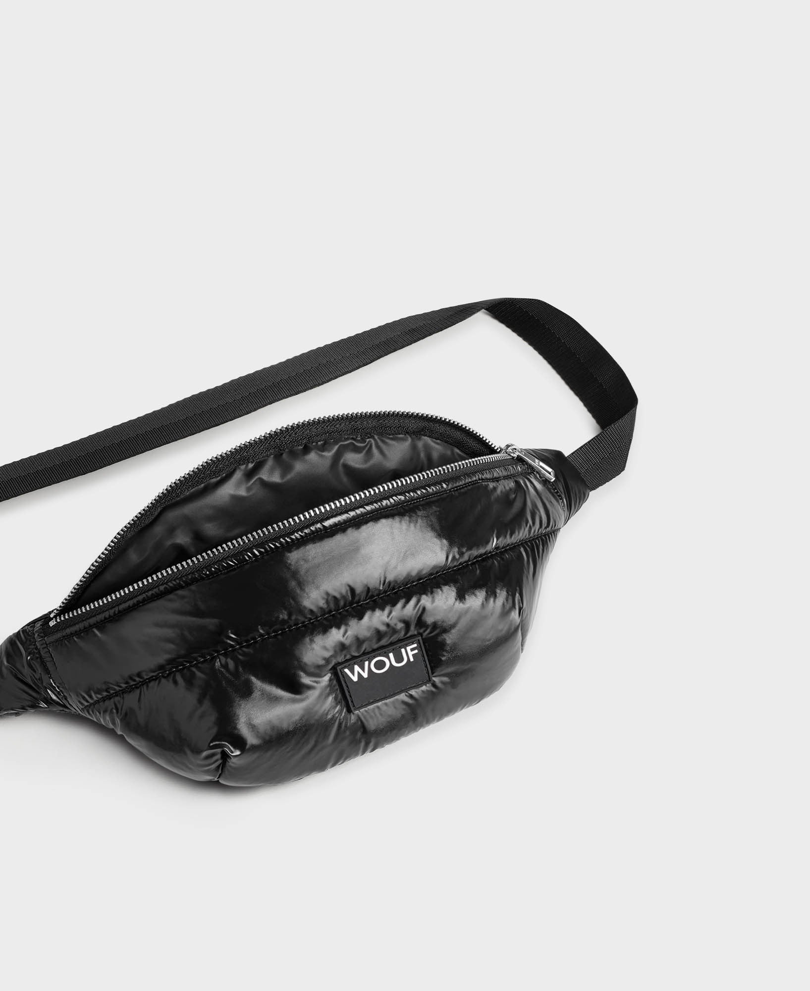 Black Glossy Waist Bag Black